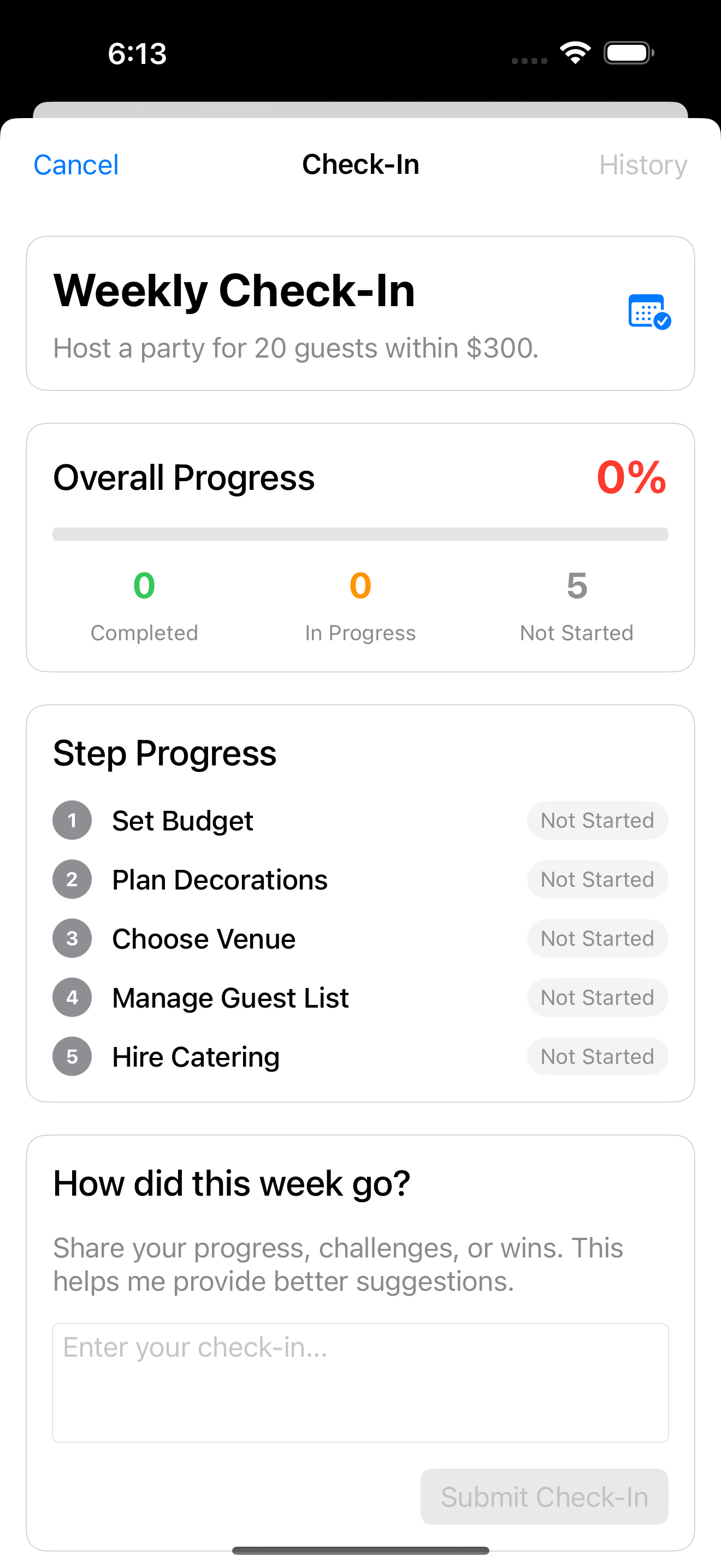 Progress Tracking